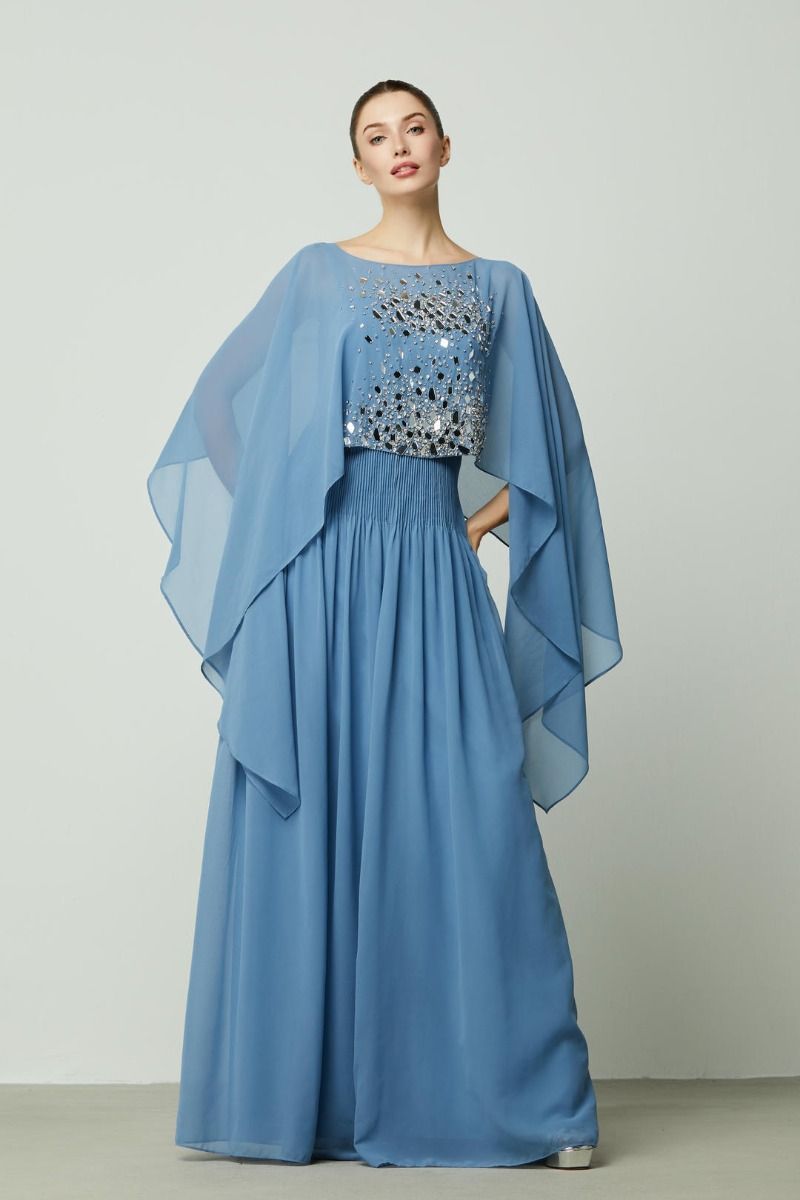 Sequin cape dress