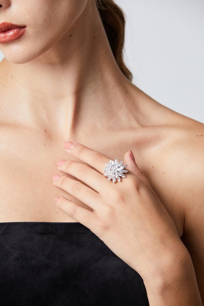 Starburst Crystal Ring