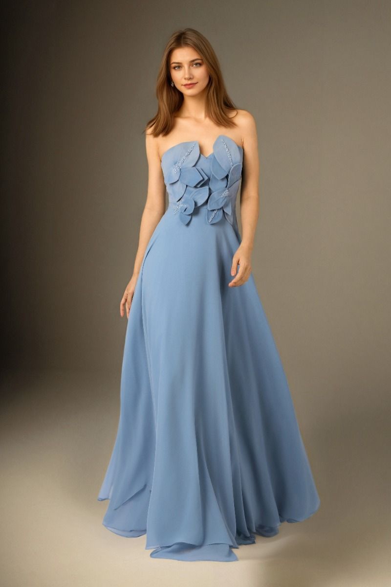 Blue Chiffon Elegance Dress