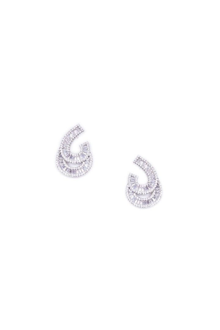 Radiant Swirl Crystal Earrings