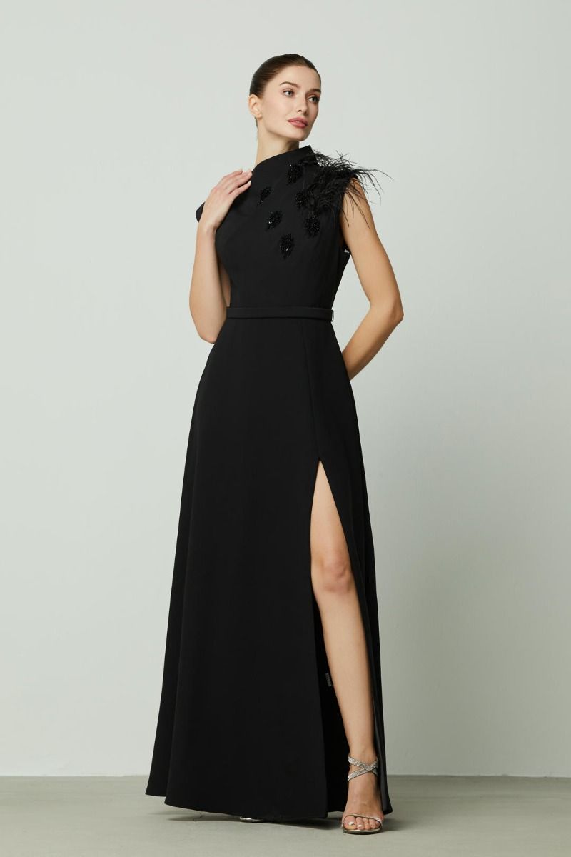 Sequin And Crystal Embellishments Dress