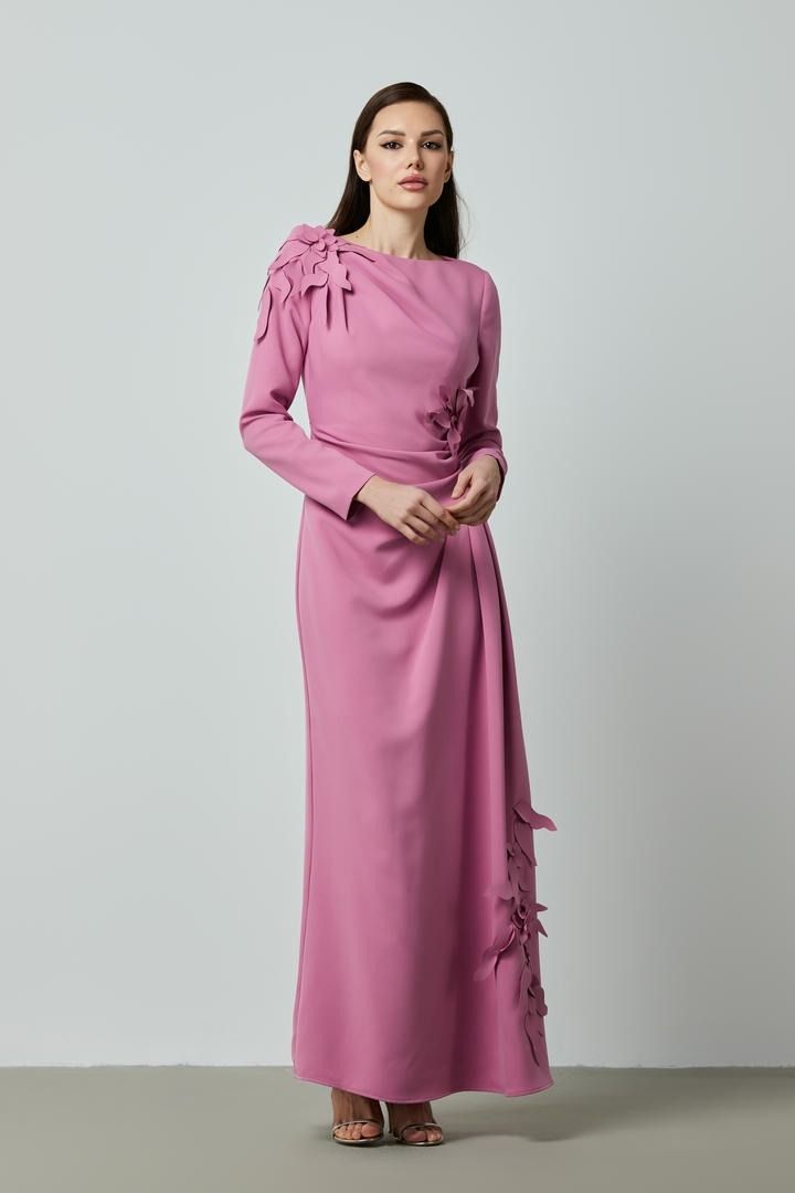 Long sleeves embellished dress
