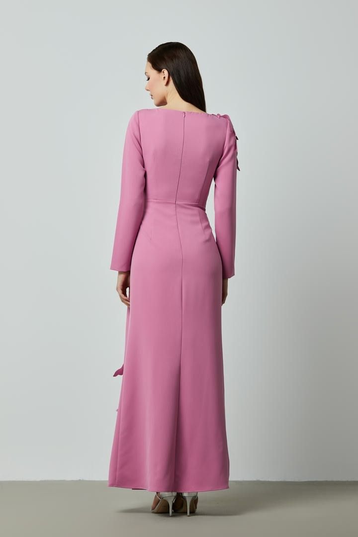 Long sleeves embellished dress