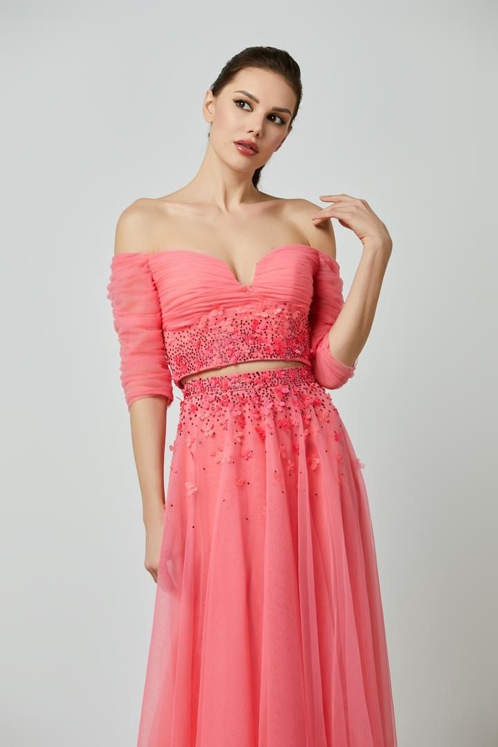 Sweetheart neckline mesh dress