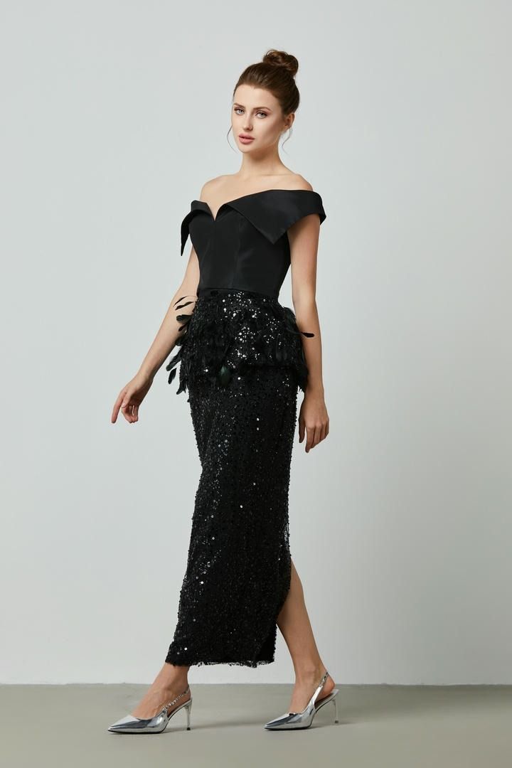 sequin and feathers dress