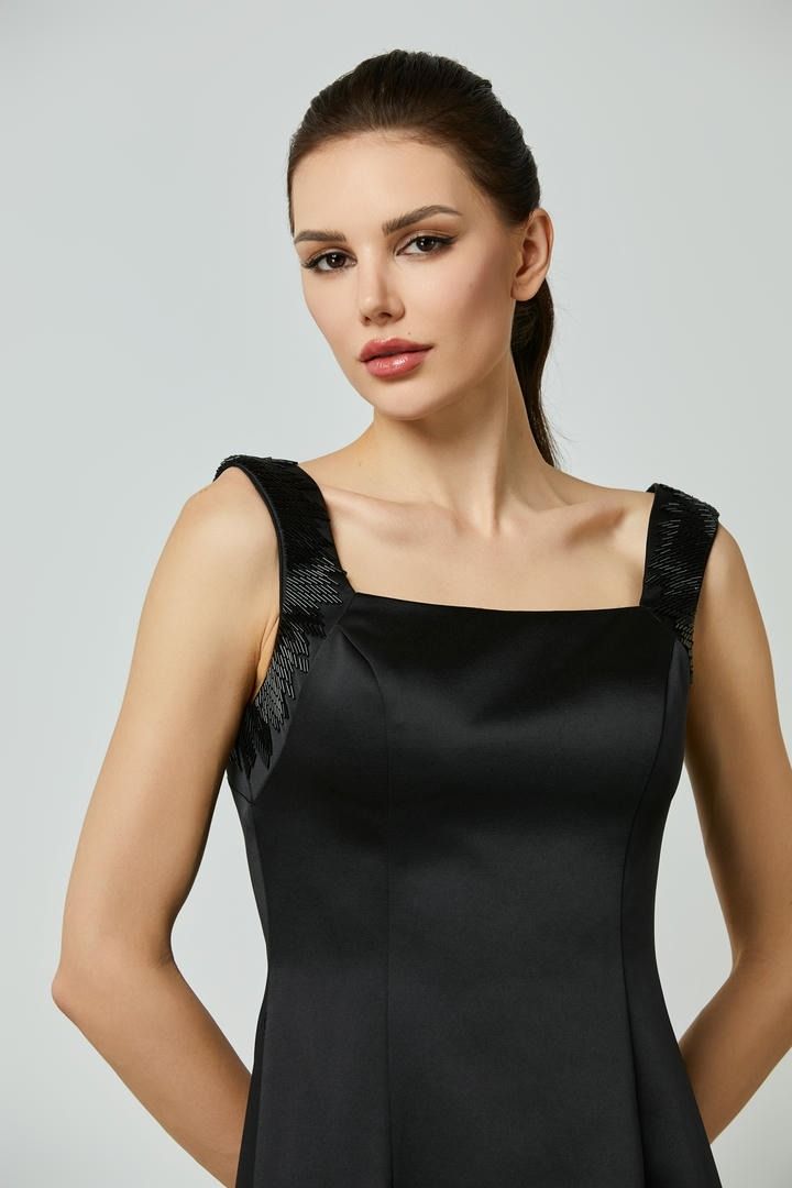 Column embellished dress