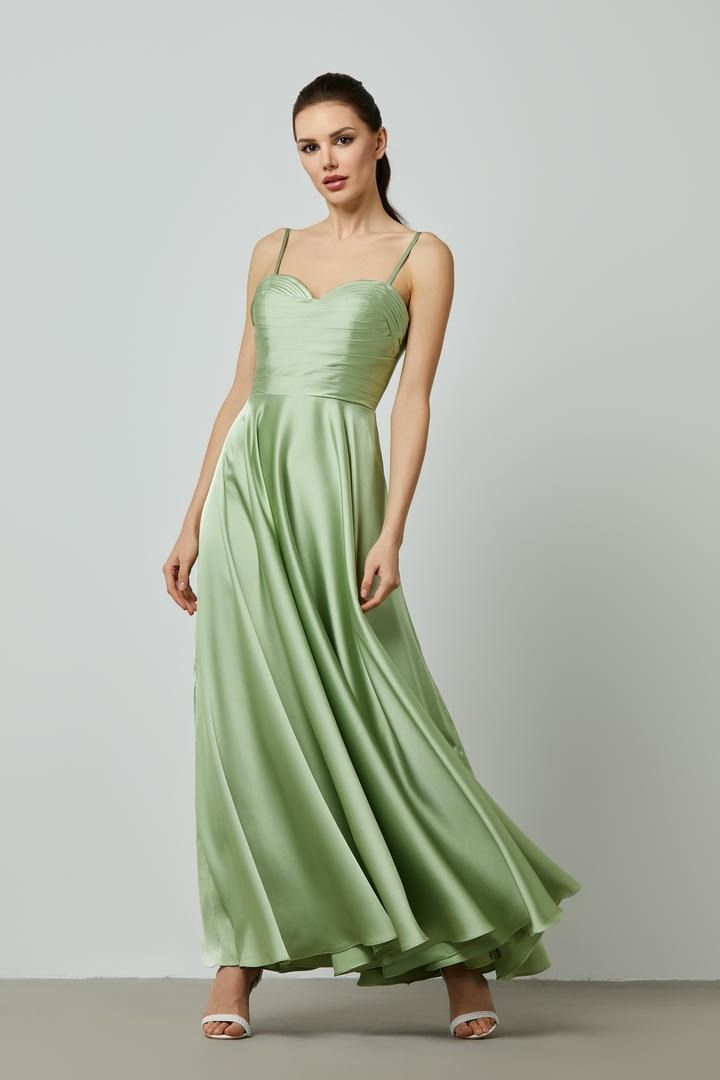 Satin A-line dress