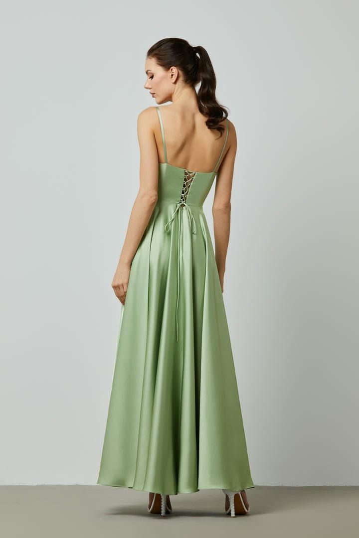 Satin A-line dress
