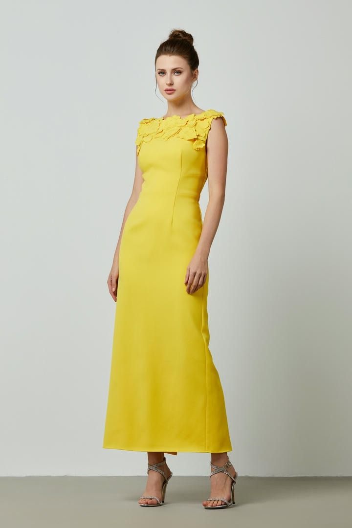 Floral embroidery dress