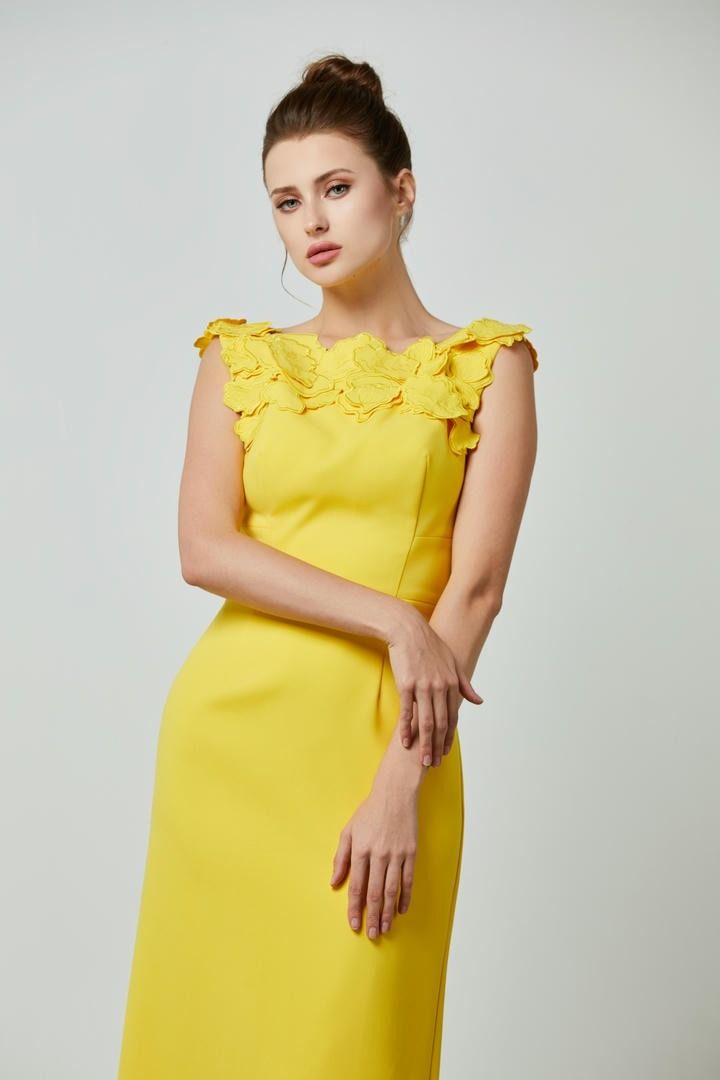 Floral embroidery dress