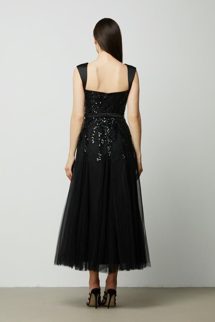 Embellished mesh dress