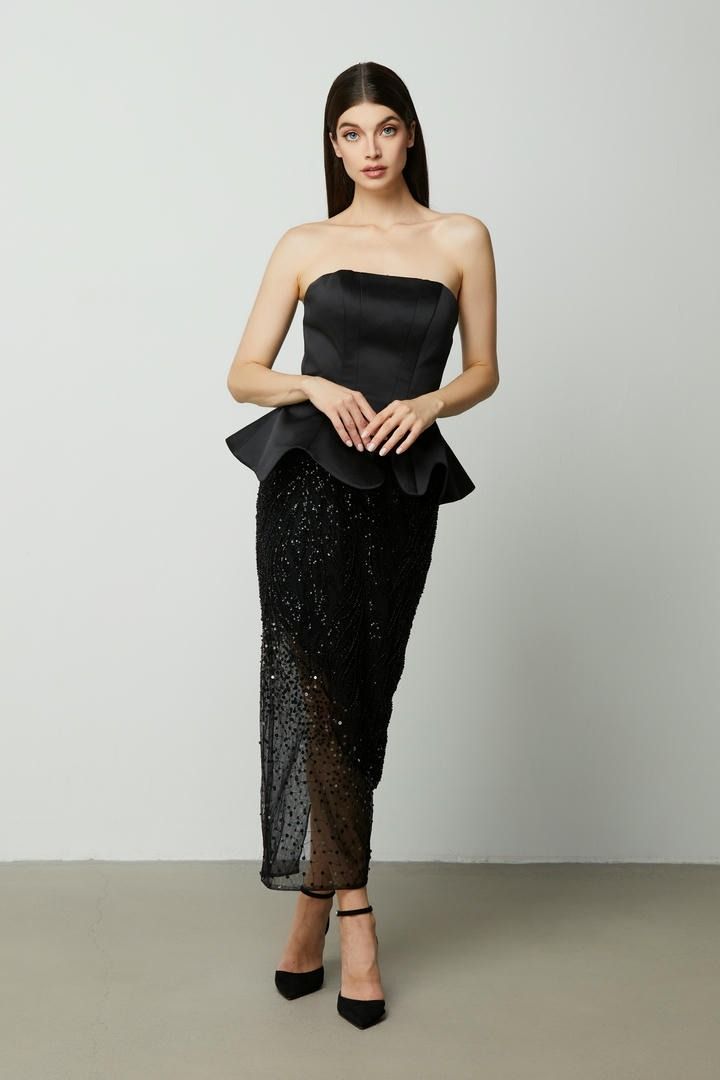 Sequin peplum dress