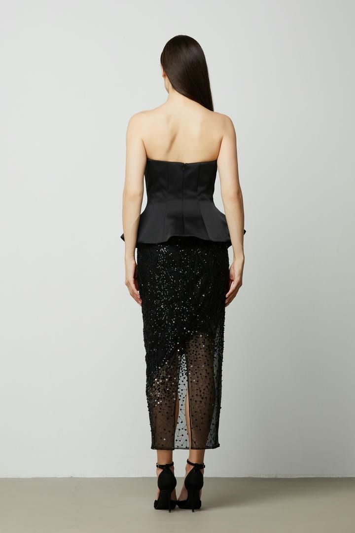 Sequin peplum dress