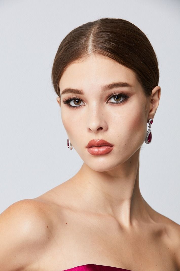 Red Crystal Drop Earrings