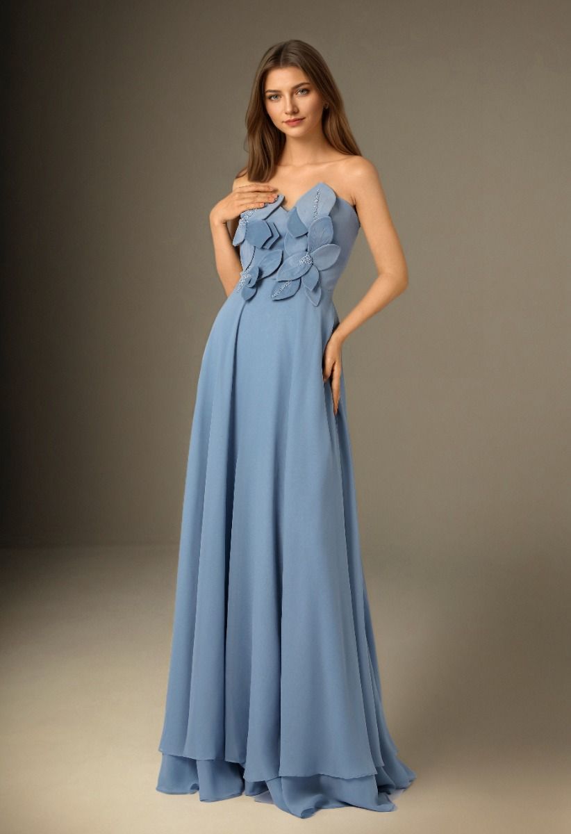 Blue Chiffon Elegance Dress