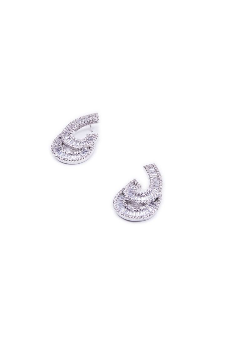 Radiant Swirl Crystal Earrings