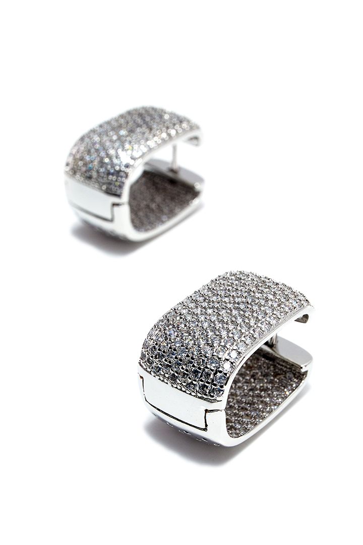 White crystal earrings