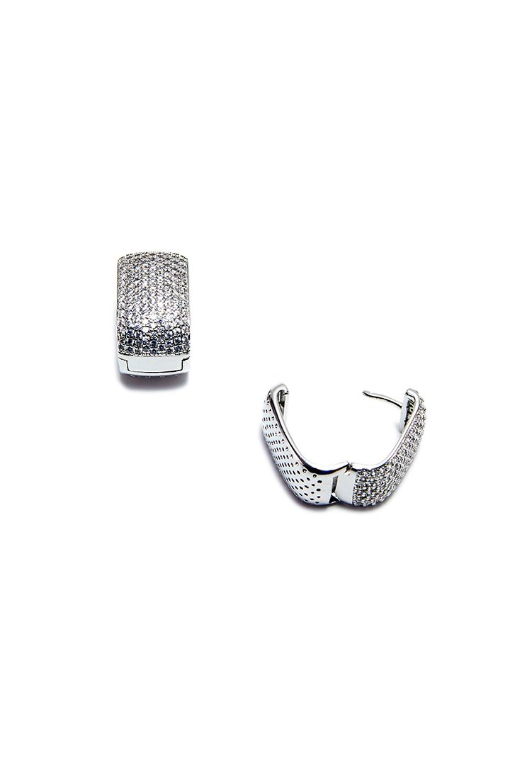 White crystal earrings