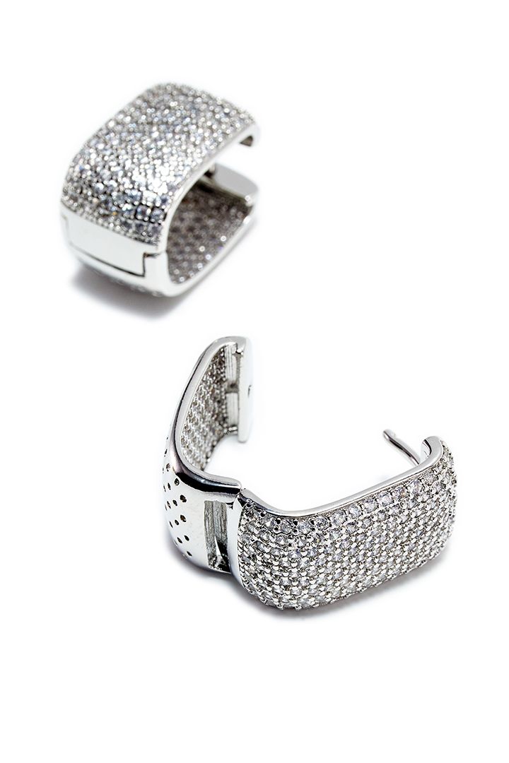 White crystal earrings