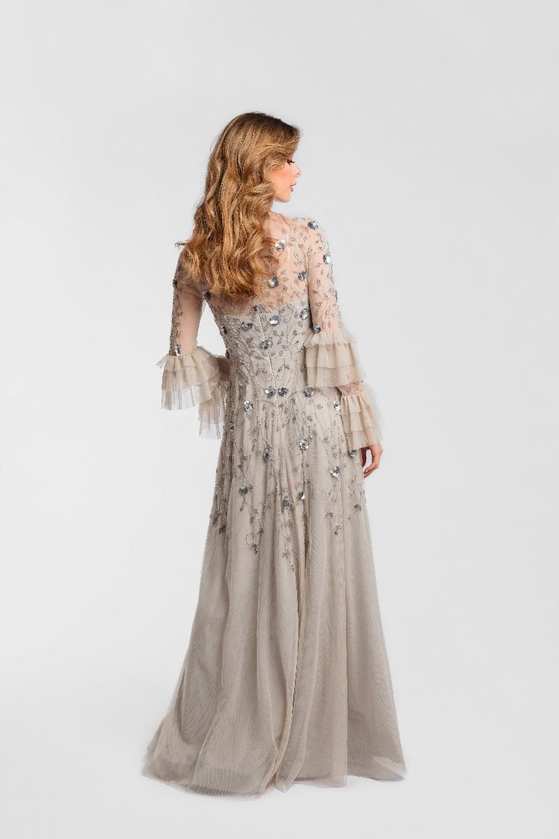 Floral sequin embellishment dress