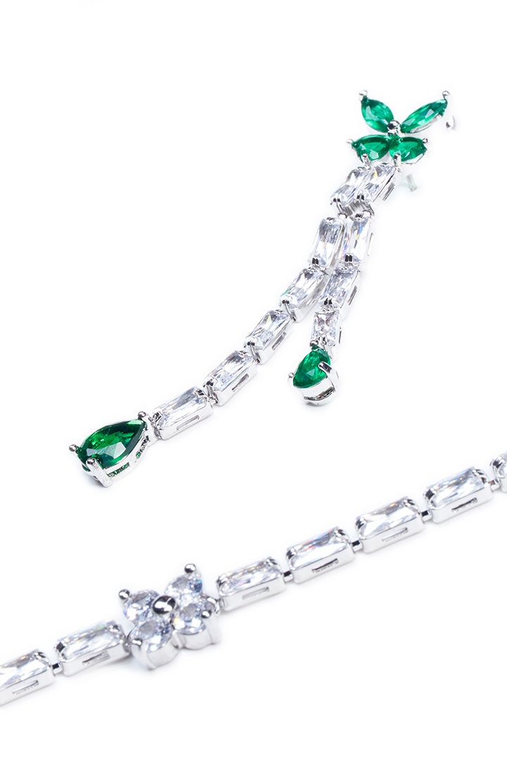 Green Rhinestone Set