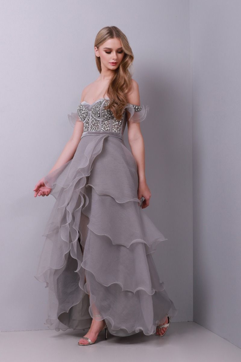 Rhinestones embellishment dress
