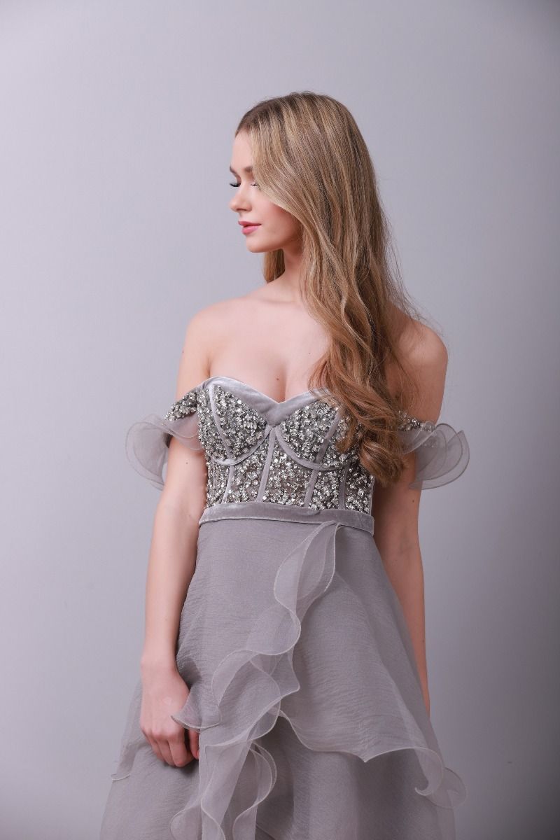 Rhinestones embellishment dress