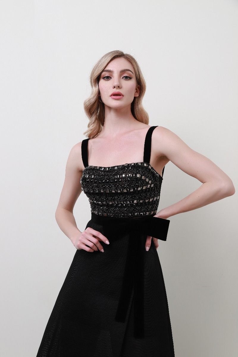 Embellished bustier dress