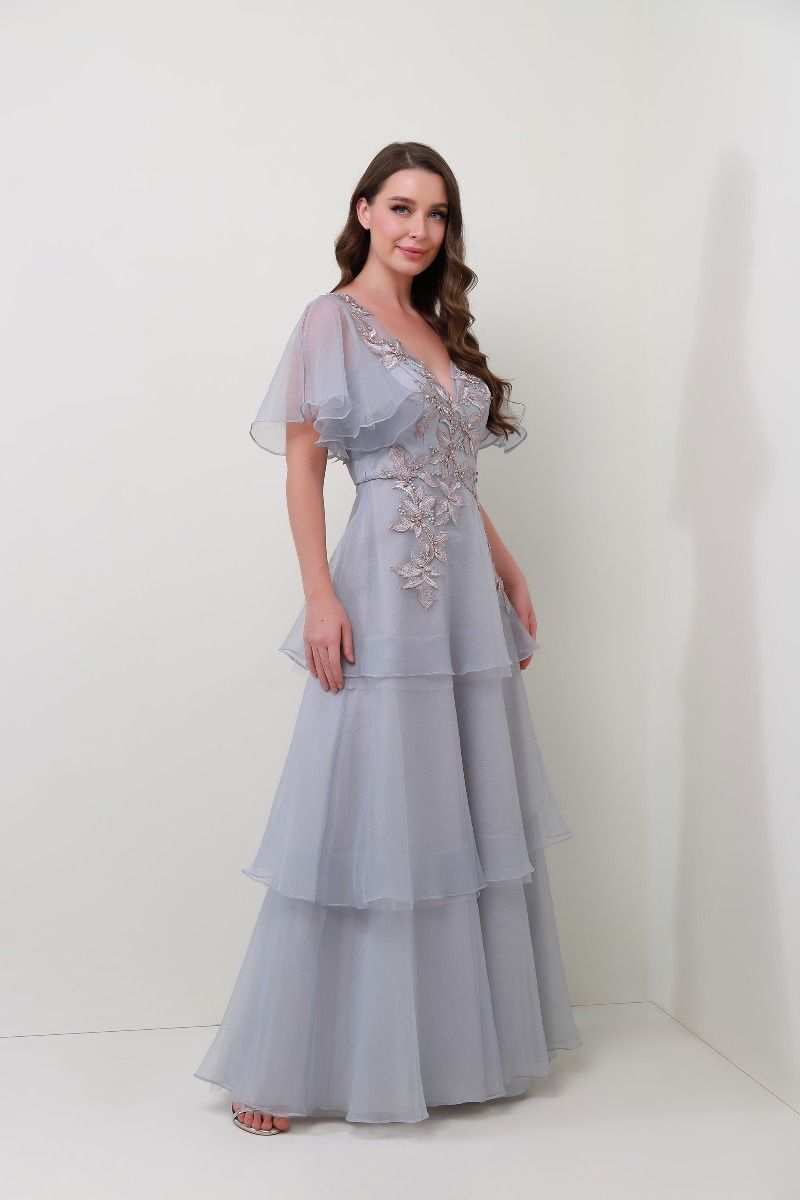 Tiered hem organza dress