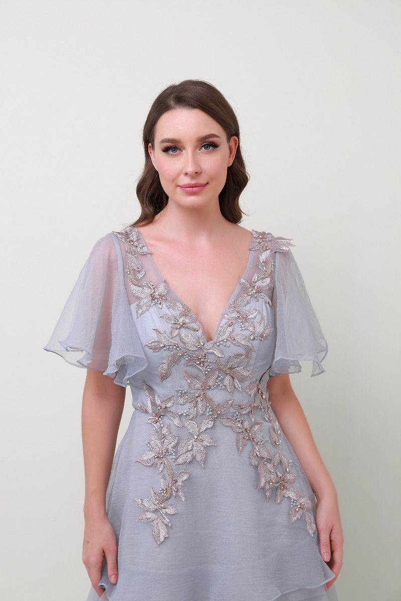 Tiered hem organza dress