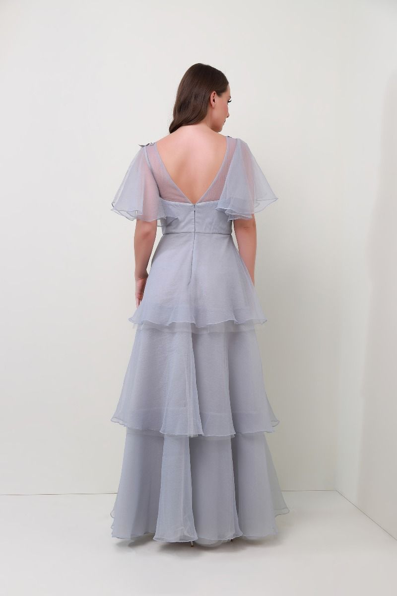 Tiered hem organza dress