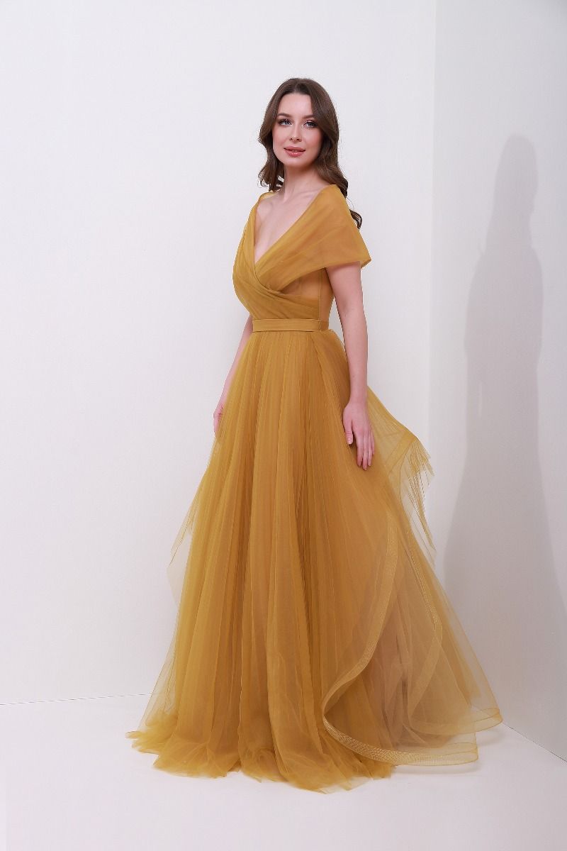 Ruffled sides dress