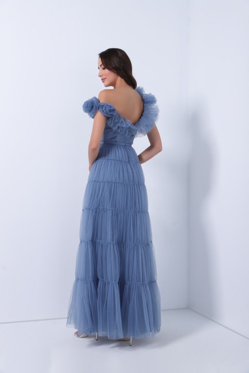 Embellished tiered dress