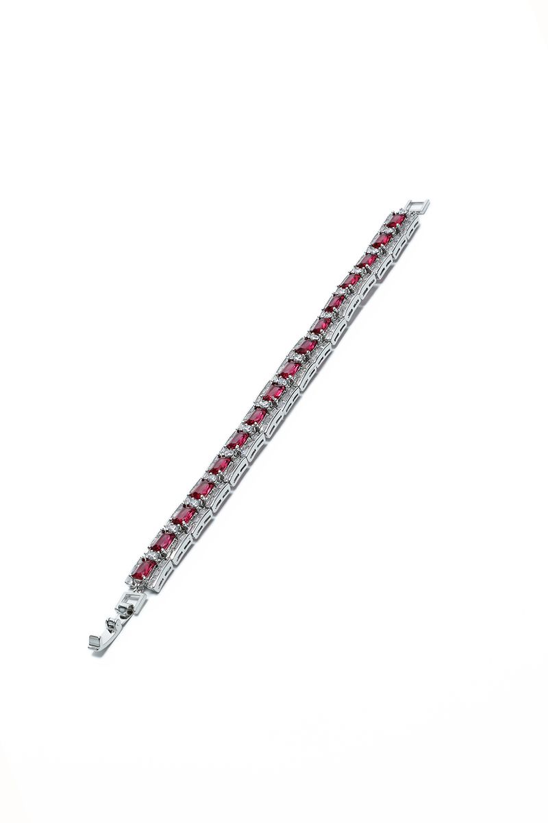 Red rhinestone bracelet