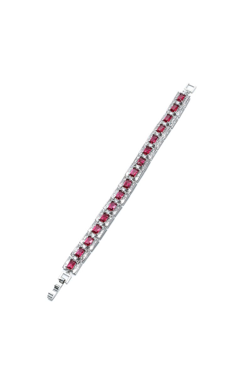 Red rhinestone bracelet