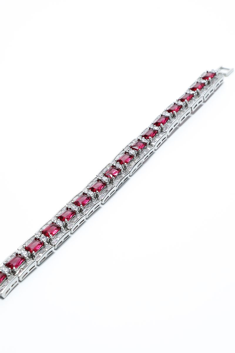 Red rhinestone bracelet