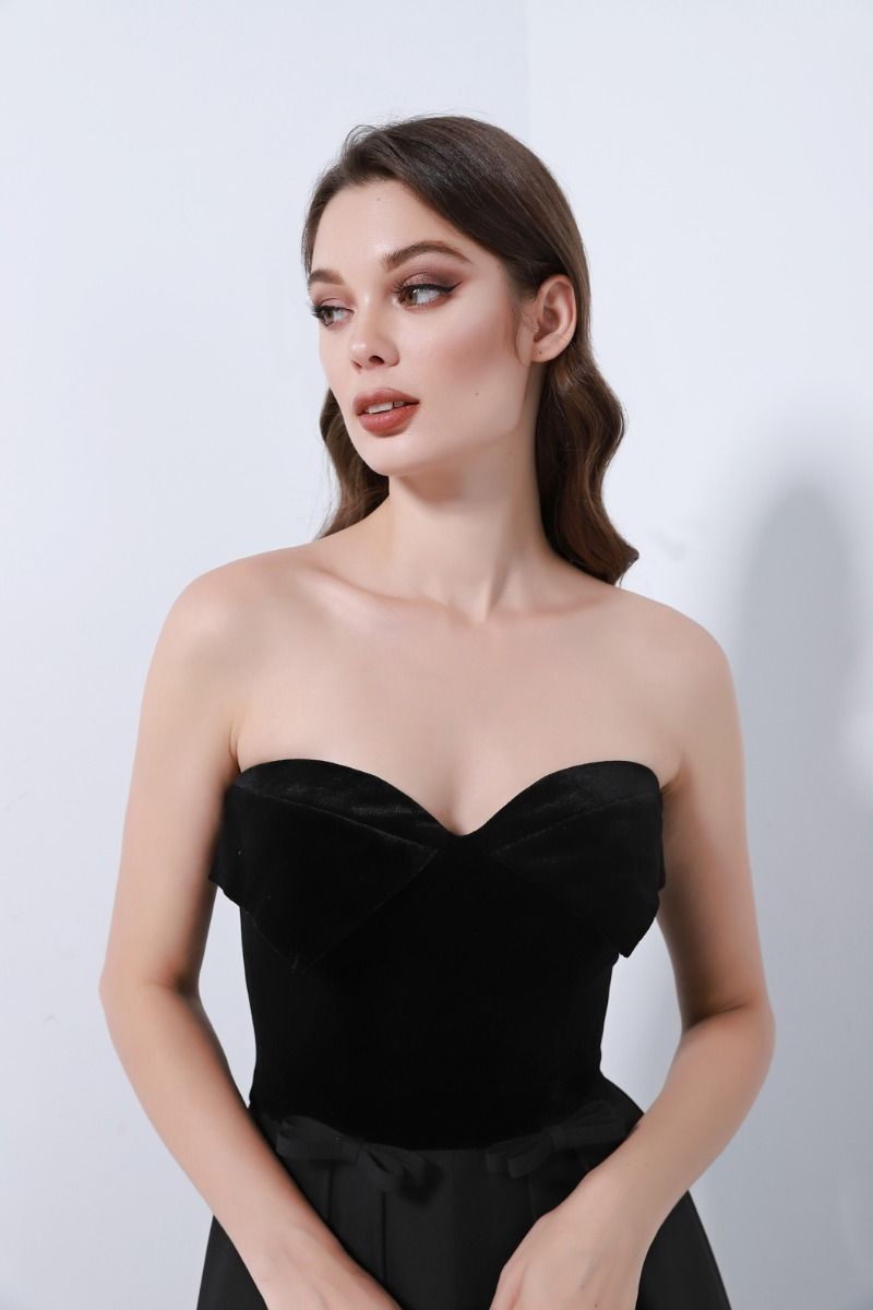 Velvet bustier dress