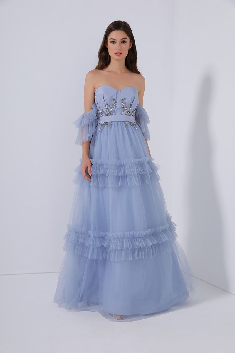 Tiered off-shoulder dress
