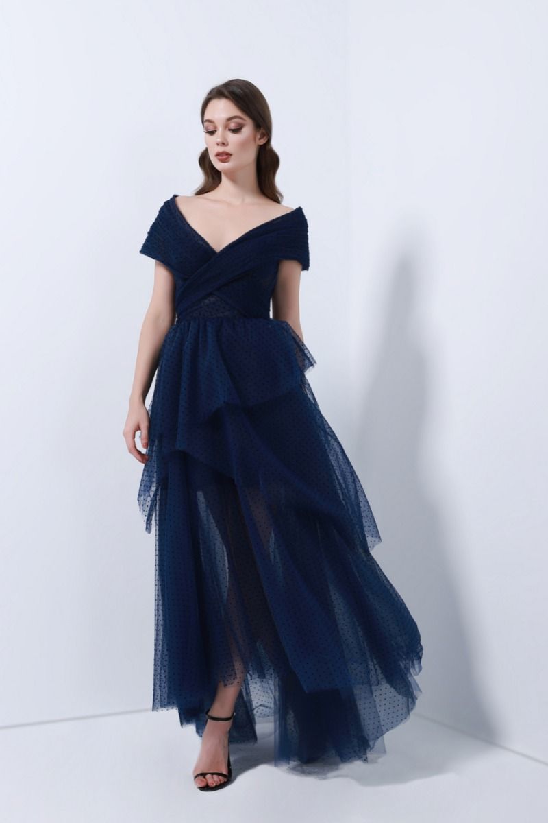 Unique crossed over bustier dress