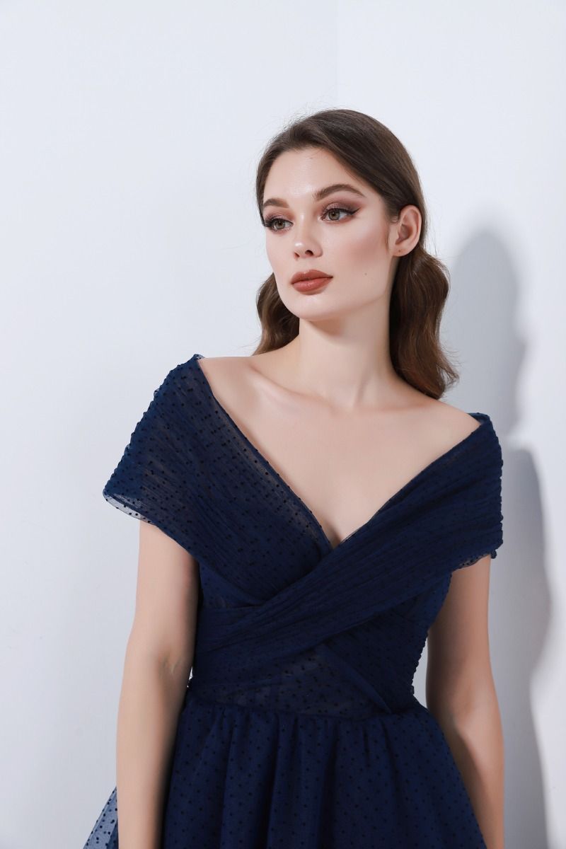 Unique crossed over bustier dress