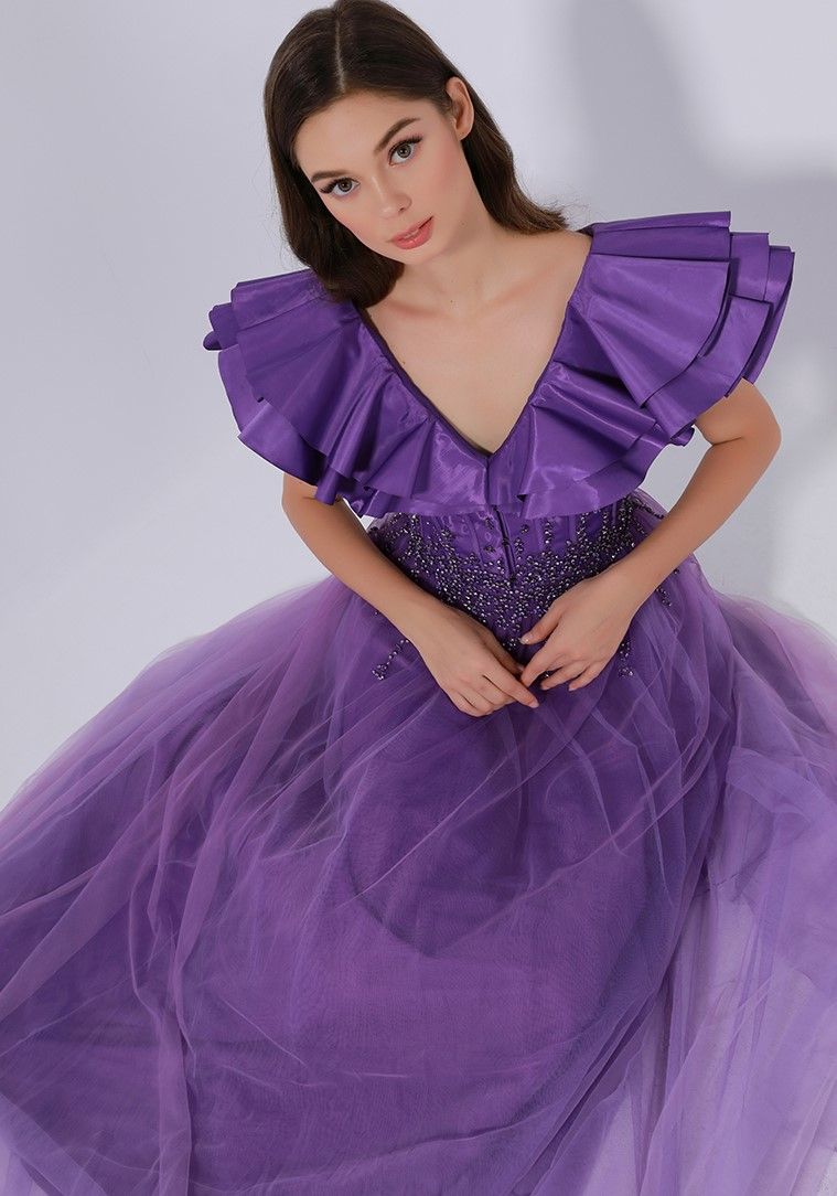 Unique ruffled dress
