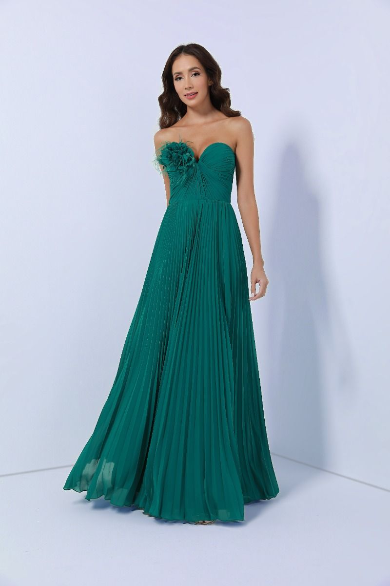 Sweetheart neckline chiffon dress