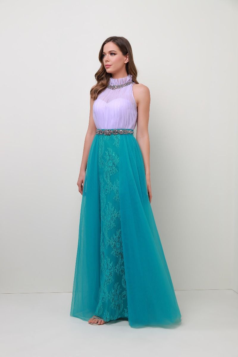 Pleated bustier dress