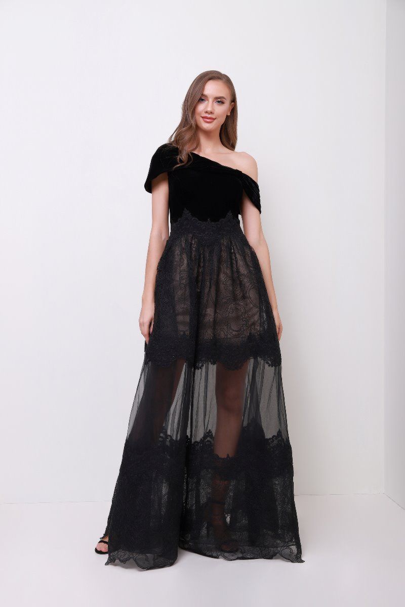 Velvet bustier dress