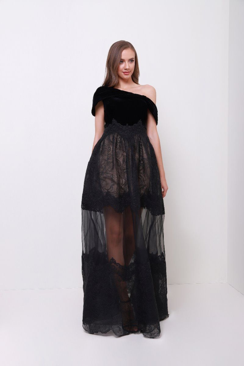 Velvet bustier dress