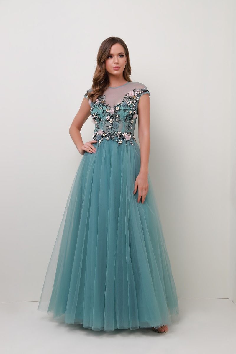 lace embellished bustier dress
