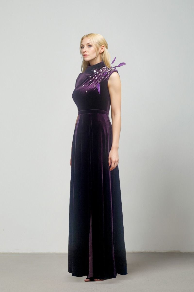 Sequin And Crystal Embellishments Dress