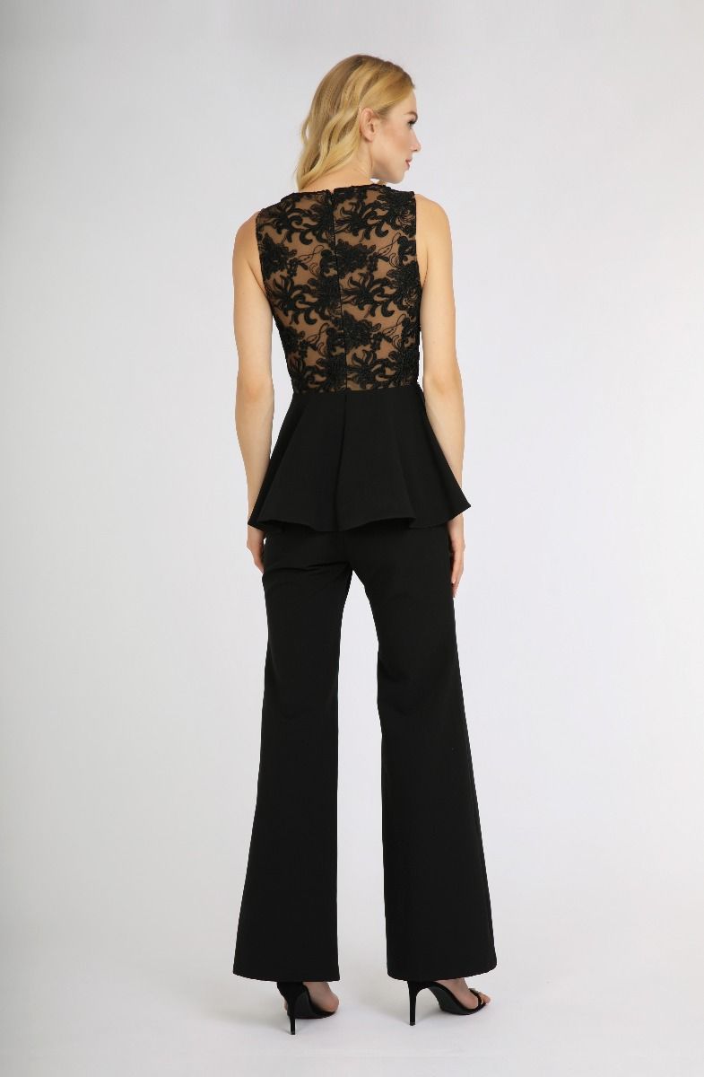 Lace back jumpsuit