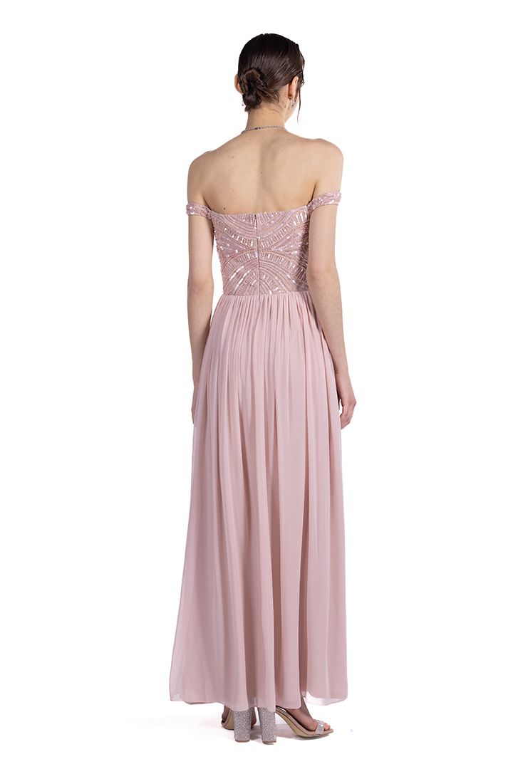 Embroidered bustier dress
