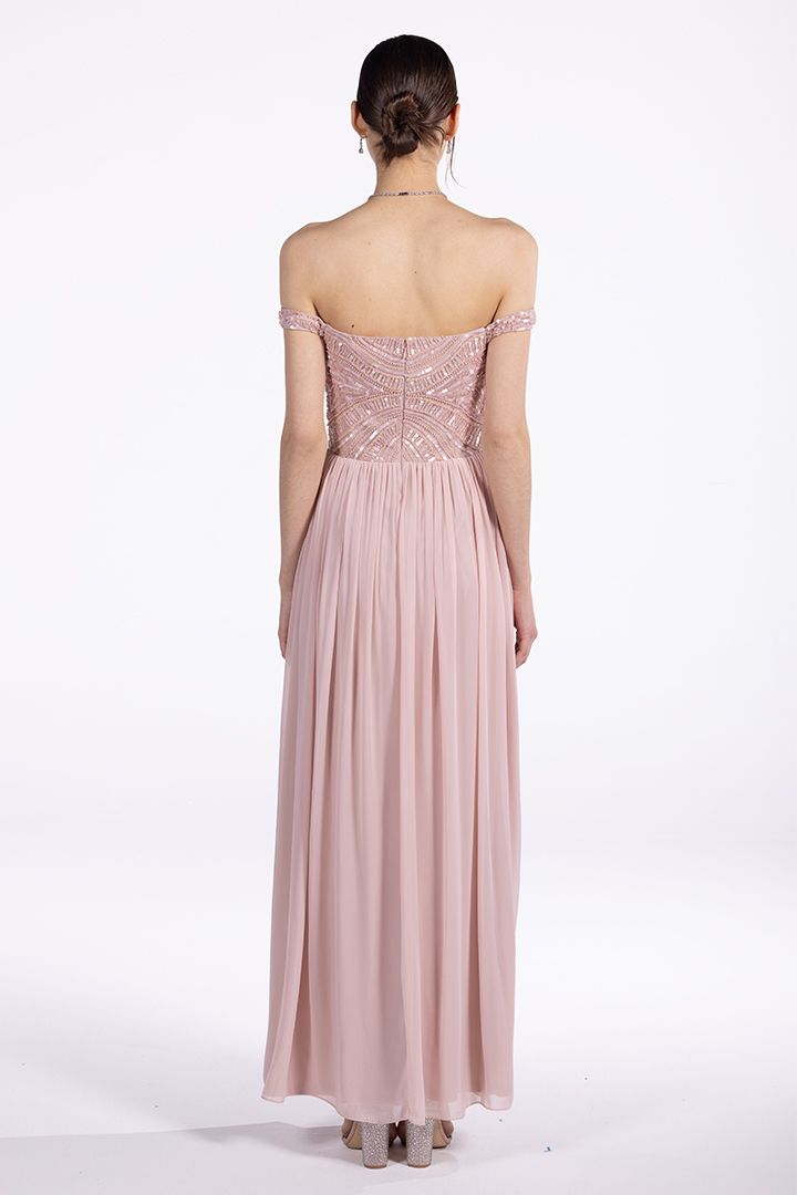 Embroidered bustier dress